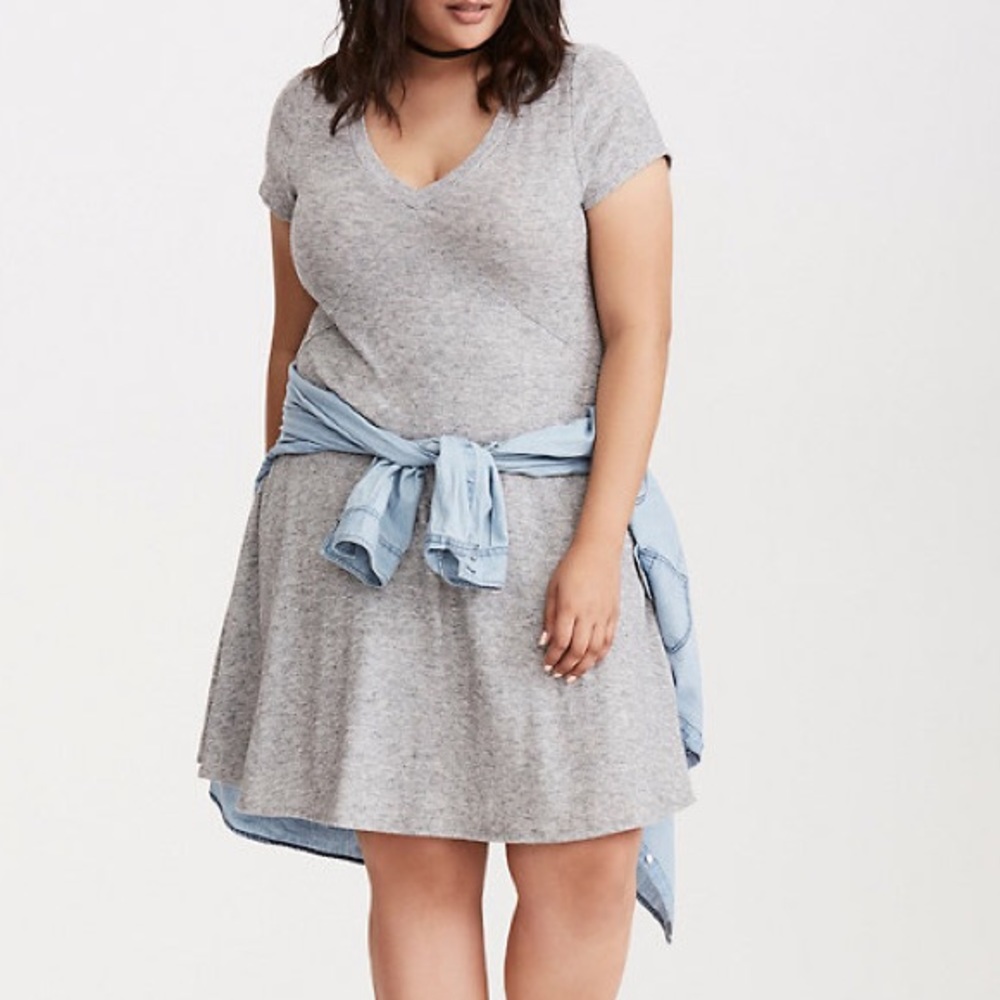 torrid grey trapeze dress 🐚
